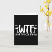 Wtfワイントルコ家族感謝祭クリスマス カード (黄色い花)