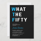 WTF大人おもしろい50歳の誕生日パーティー 招待状 (正面)