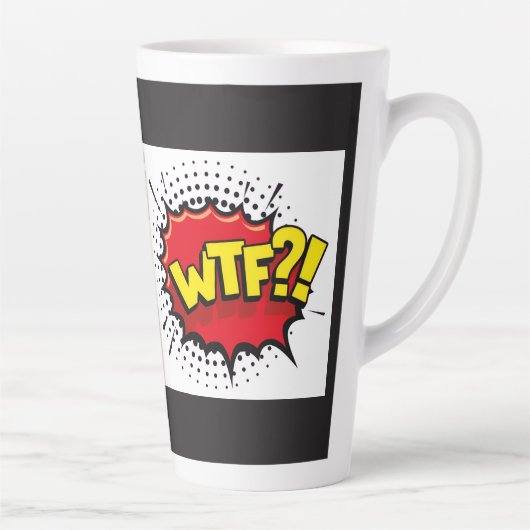 WTF面白い皮肉メッセージ カフェラテマグ (右)
