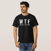 WTF食品タイポグラフィTシャツはどこ? Tシャツ (正面フル)