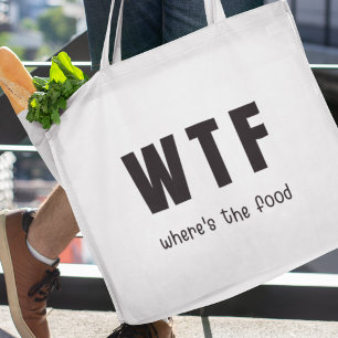 WTF食品再利用可能な食料品おもしろいの場所 トートバッグ