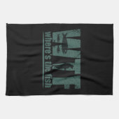 WTF魚の魚釣りおもしろいは キッチンタオル (横)