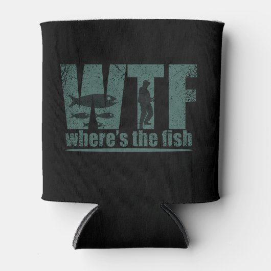 WTF魚の魚釣りおもしろいは 缶クーラー (正面)