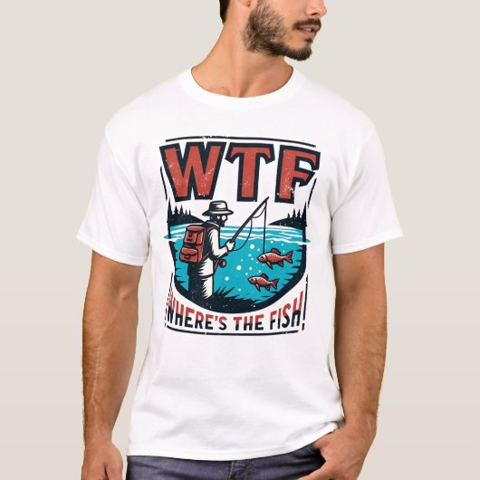 WTF魚はどこか Tシャツ (正面)