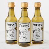 wtf40th誕生日パーティーおもしろいメン誕生日 ワインラベル (ボトル)
