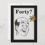 wtf40th誕生日パーティーおもしろいメン誕生日 招待状 (正面)