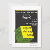 wtf40th誕生日パーティーおもしろいメン誕生日 招待状 (裏面)