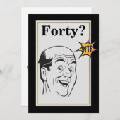 wtf40th誕生日パーティーおもしろいメン誕生日 招待状 (正面/裏面)