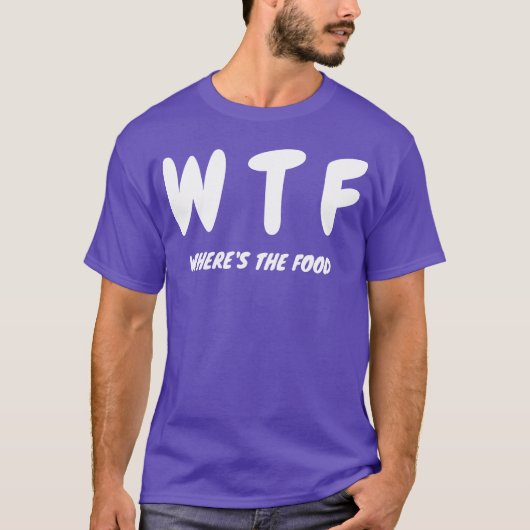 WTF どこに食べ物あるの サマー ヴィンテージ Tシャツ (正面)