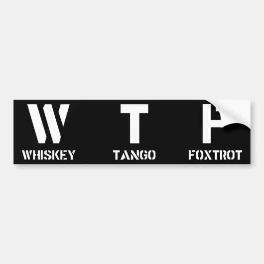 WTF バンパーステッカー (正面)