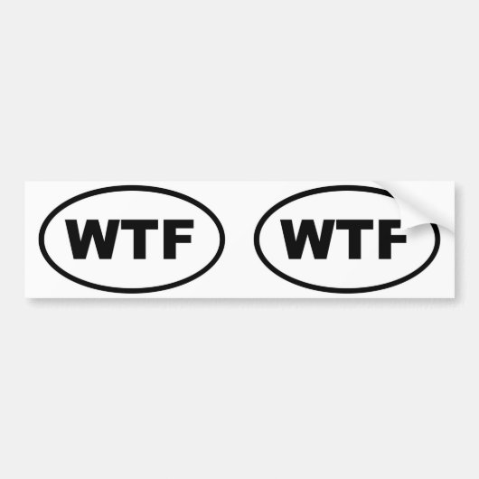 WTF バンパーステッカー (正面)