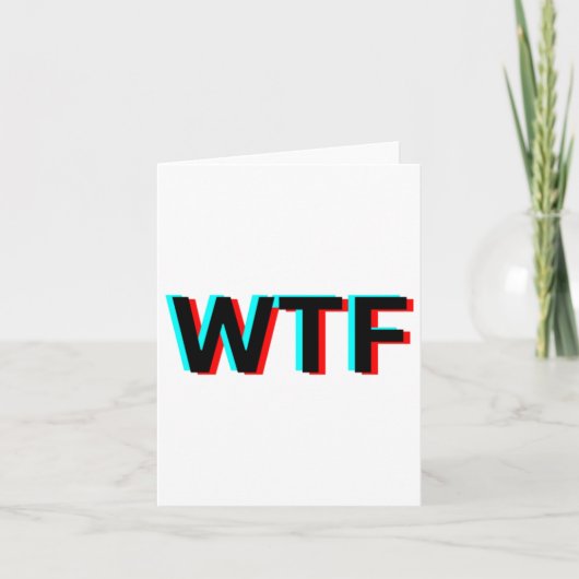 Wtf – ポイントはっきりしたステッカーにストレート カード (正面)