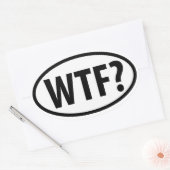 WTF?ユーロスタイル車エンブレム 楕円形シール (封筒)