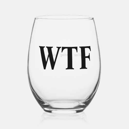 WTF ワイン試飲の友グラス ステムなしワイングラス (正面)