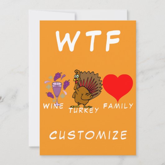 WTF ワイン ターキーファミリー サンダーコーブ 招待状 (正面)
