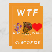 WTF ワイン ターキーファミリー サンダーコーブ 招待状 (正面/裏面)
