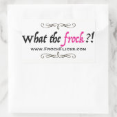 WTF?! – 何という（女性用）ドレス?!-シール 長方形シール (バッグ)