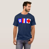 WTF 海上信号旗 - ウィスキー タンゴ フォクストロット Tシャツ (正面フル)