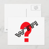 WTF （疑問符） ポストカード (正面/裏面)