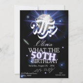 WTF 誕生日おめでとう 50歳 面白い 誕生日 ささやかな嫌味 招待状 (正面)