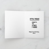 WTF、誰が40、40歳の誕生日カードを回おもしろいしている カード (内部)