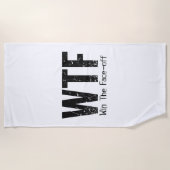 WTF:顔オフ（ホッケー） ビーチタオル (正面)