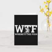 Wtf – 魚の魚釣りギフトはおもしろいどこ カード (黄色い花)