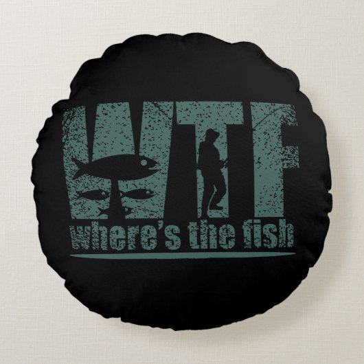 WTF 魚はどこだ ラウンドクッション (正面)