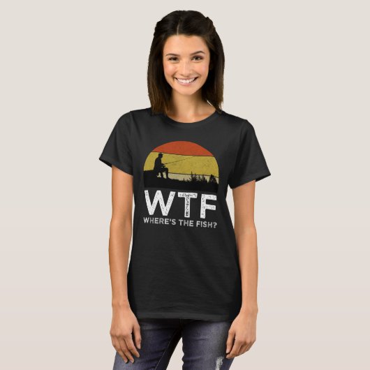 WTF – 魚はどこ？ Tシャツ (正面フル)