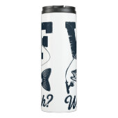 WTF:魚釣りユーモア、フィッシュはどこだ? タンブラー (裏面)