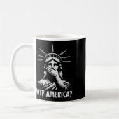 Wtf America銅像自由平等に抗議する コーヒーマグカップ (左)