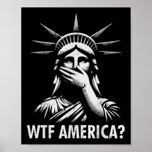 Wtf America銅像自由平等に抗議する ポスター