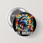 Wtf America Statue Of Liberty Crying  缶バッジ (正面&裏面)