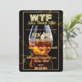 WTF Fifty Men's 50th 誕生日パーティーダウンロード 招待状 (スタンド正面)
