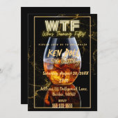 WTF Fifty Men's 50th Birthday Partyダウンロード 招待状 (正面/裏面)