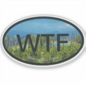 WTF Fraser Custom-Cut Vinyl Sticker シール (正面)