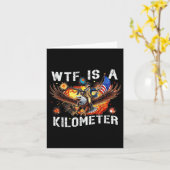 Wtf Is A Kilometer Funny George Washington Riding  カード (黄色い花)