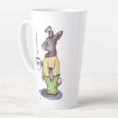 WTF Rabbit latte mug カフェラテマグ (左アングル)