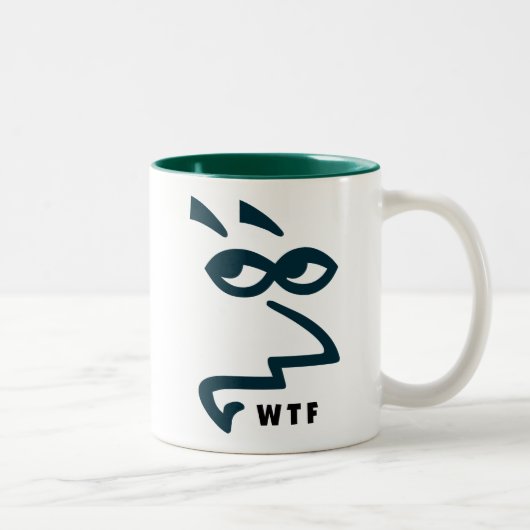 WTF Snarkyの女性コーヒー・マグ ツートーンマグカップ (右)