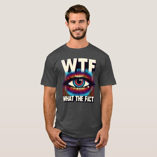 WTF Whathe Fact Funny Science Eye Illusion Pun gif Tシャツ (正面フル)