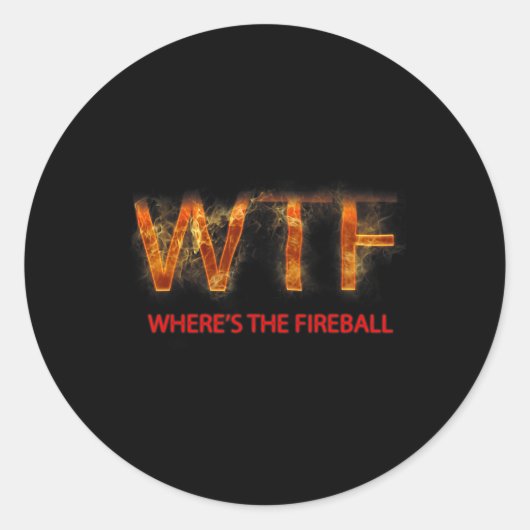 Wtf Where39sファイアボール ラウンドシール (正面)