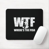 Wtf Where#39;s The Fish Men#39;s おもしろい魚釣りGif マウスパッド (マウス)