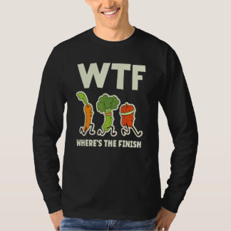 Wtf Where's The Finish Vegetables Running Tシャツ