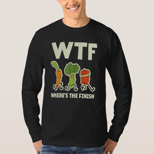 Wtf  Where's The Finish  Vegetables Running Tシャツ (正面)