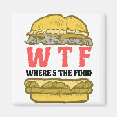 WTF Where's the Food マグネット (正面)