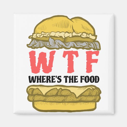 WTF Where's the Food マグネット (正面)