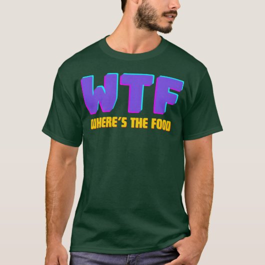 WTF Whereshe Food retro Tシャツ (正面)