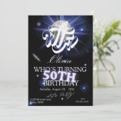 WTF Who’s Turning 50 Funny 50th Birthday Sarcastic 招待状 (スタンド正面)