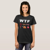 WTF Wine Turkey Family Football Thanksgiving Party Tシャツ (正面フル)