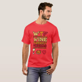 WTF Wineurkey FriendsとFamily FunnyhanksgivのGIF Tシャツ (正面フル)